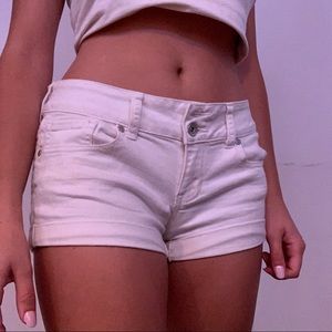 White Refuge Jean Shorts